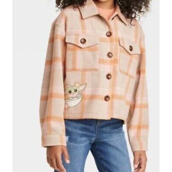 GIrl's Star Wars, The Mandalorian, Grogu Wool Coat, size large - Picture 1 of 13